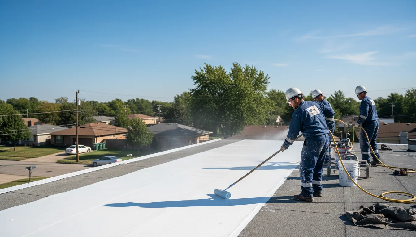 Commercial roof coating in Virginia, IL near me